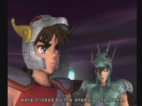 une photo d'Ã©cran de Saint Seiya - Le Sanctuaire sur Sony Playstation 2
